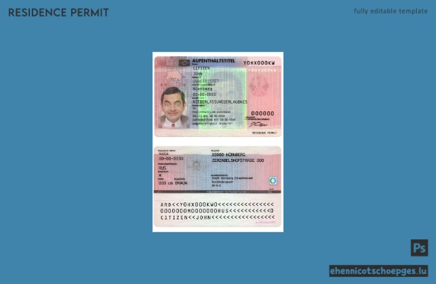 Beispiel einer deutschen Aufenthaltserlaubniskarte